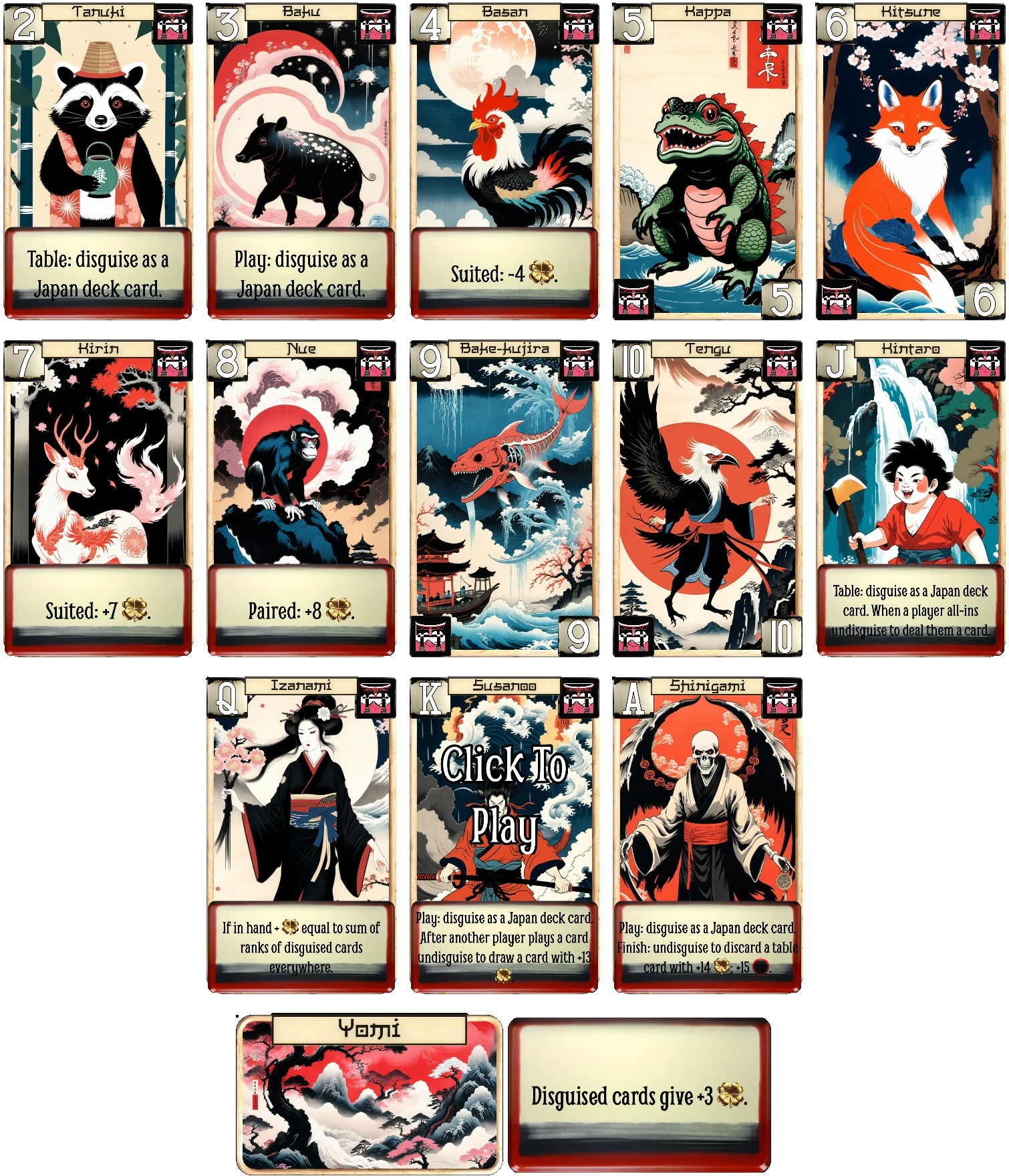 Japan cards